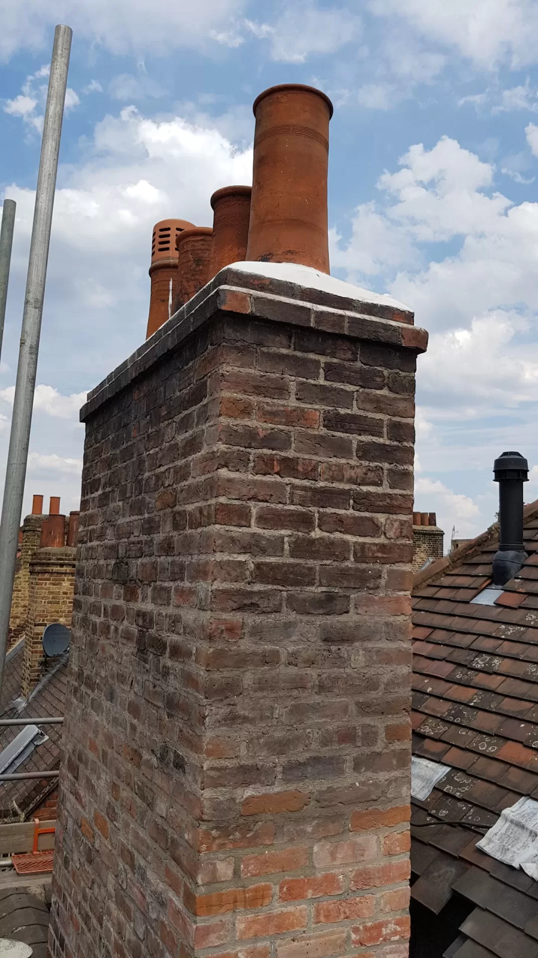 Chimney in Spitalfields. Georgian house London.