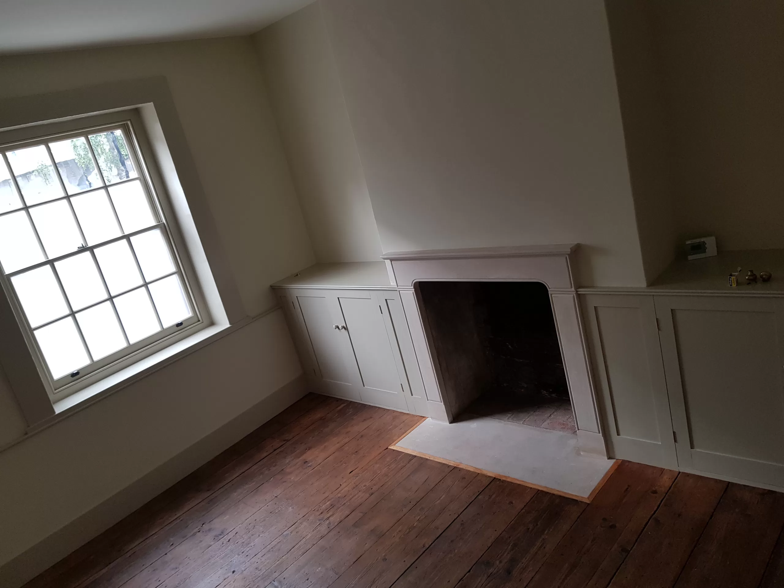 Front room of Georgian house renovated.